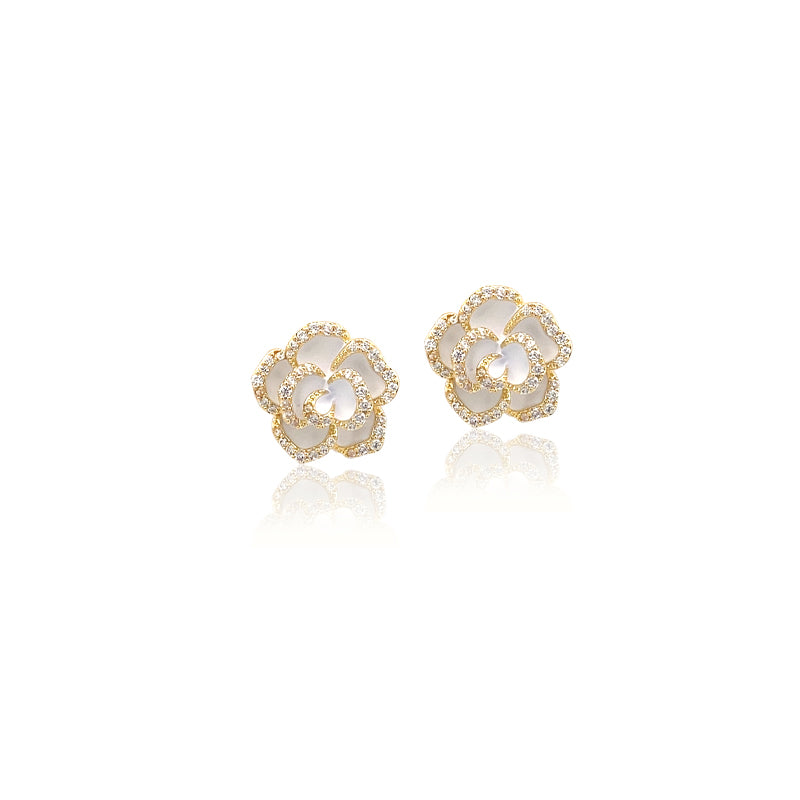 Flower Cubic Zirconia Earrings