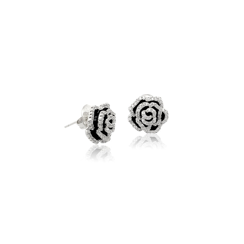 Flower Cubic Zirconia Earrings