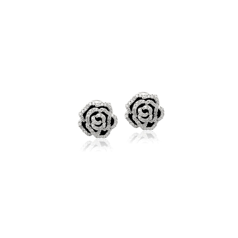 Flower Cubic Zirconia Earrings