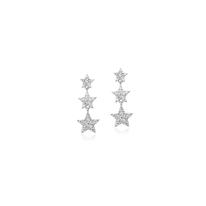 Star Cubic Zirconia Stud Earrings