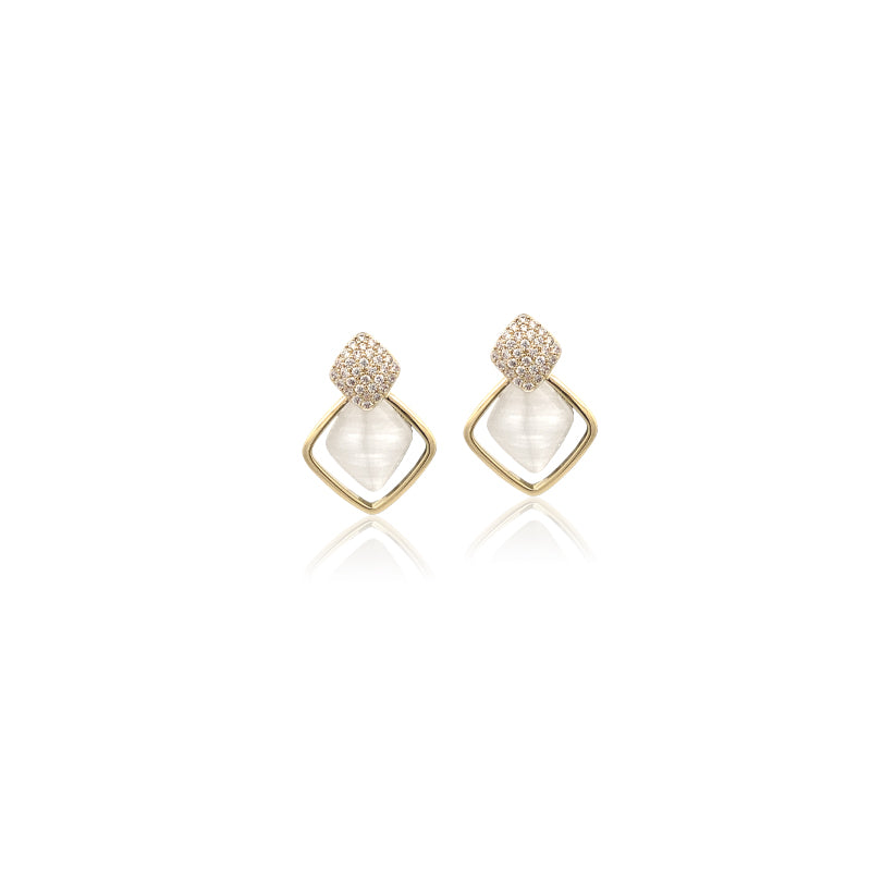 Simulated Moonstone Earrings