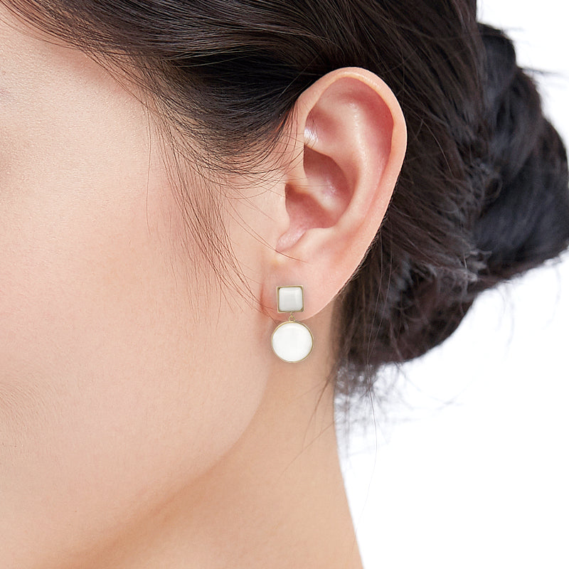 Simulated Moonstone Earrings