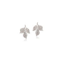 Leaf  Cubic Zirconia  Earrings