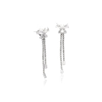 Ribbon Cubic Zirconia Earrings