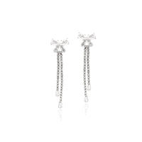 Ribbon Cubic Zirconia Earrings