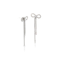 Ribbon Cubic Zirconia Earrings