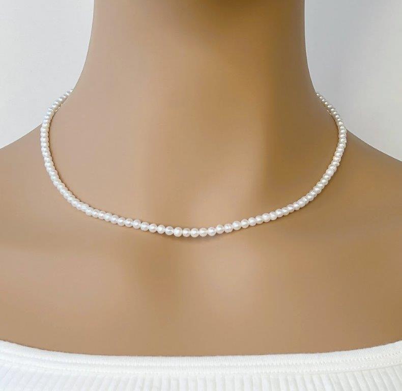 Chomel 15.5" 3-3.5mm Freshwater Pearl Choker