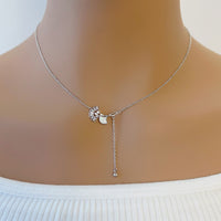 Gingko Leaf Cubic Zirconia  Necklace