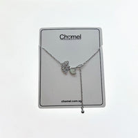 Gingko Leaf Cubic Zirconia  Necklace