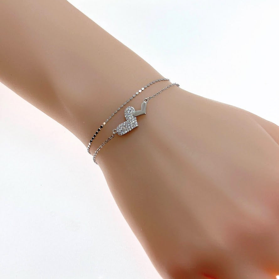 Heart Cubic Zirconia Bracelet