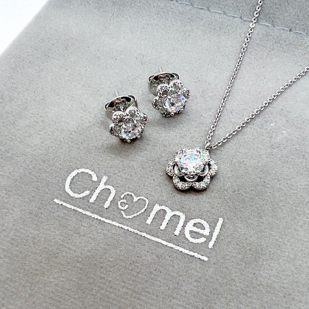 Cubic Zirconia Flower Set