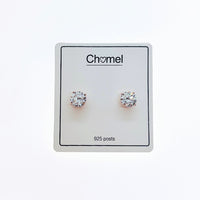 7mm Cubic Zirconia Solitaire Stud Earring