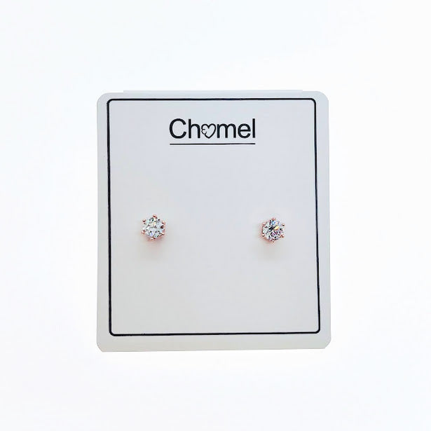 Cubic Zirconia Solitaire Earring