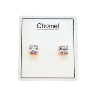 6mm Cubic Zirconia Solitaire Stud Earring