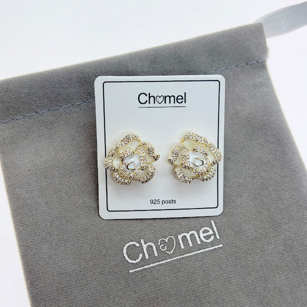 Flower Cubic Zirconia Earrings