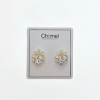 Flower Simulated Moonstone Earrings