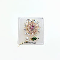 Flower Freshwater Pearl Brooch