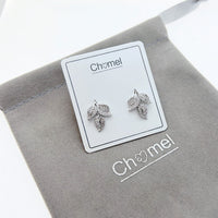 Leaf  Cubic Zirconia  Earrings