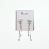 Ribbon Cubic Zirconia Earrings