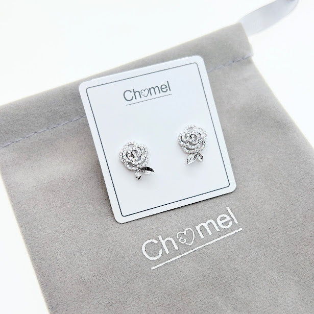 Flower Cubic Zirconia Earrings