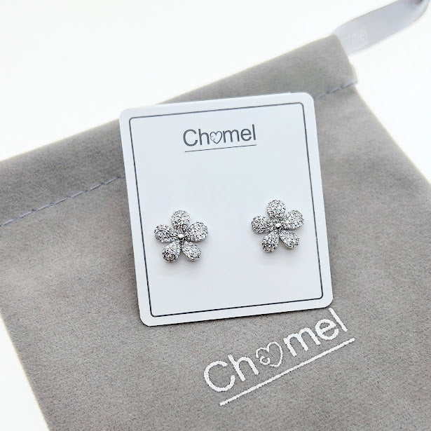 Flower Cubic Zirconia Earrings