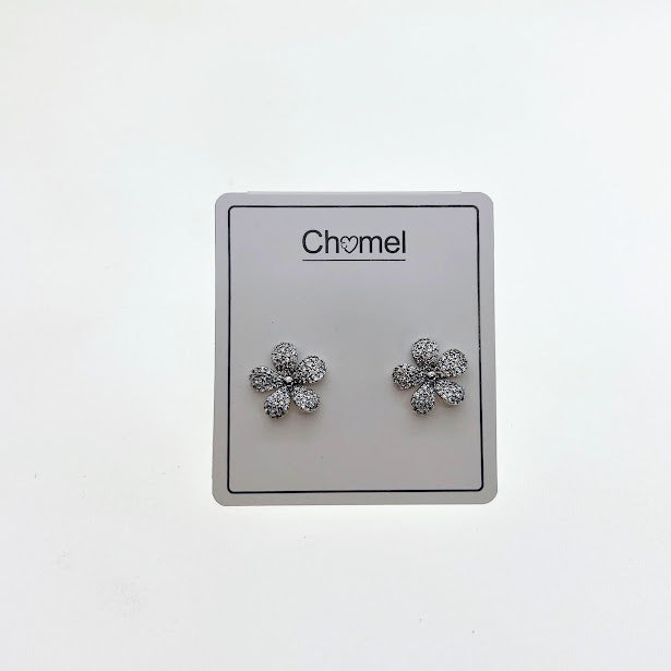 Flower Cubic Zirconia Earrings