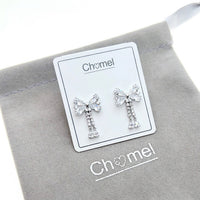 Ribbon Cubic Zirconia Earrings