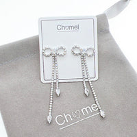 Ribbon Cubic Zirconia Earrings