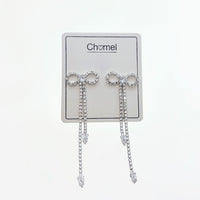 Ribbon Cubic Zirconia Earrings