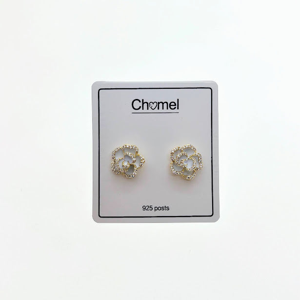 Flower Cubic Zirconia Earrings