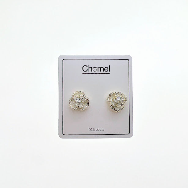 Flower Cubic Zirconia Earrings