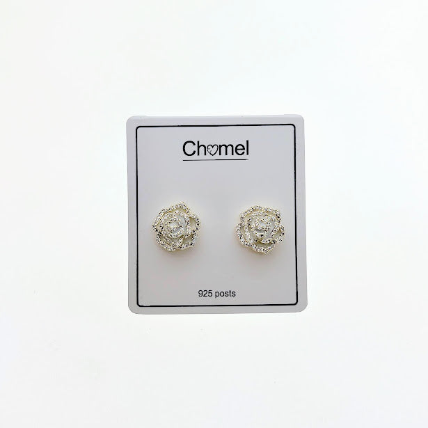 Flower Cubic Zirconia Earrings