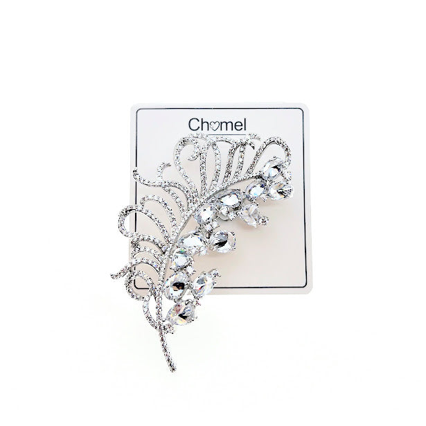 Leaf Cubic Zirconia Brooch