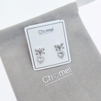 Ribbon Cubic Zirconia Earrings