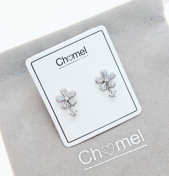 Flower Cubic Zirconia Earrings