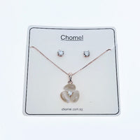 Flower Simulated Moonstone Set