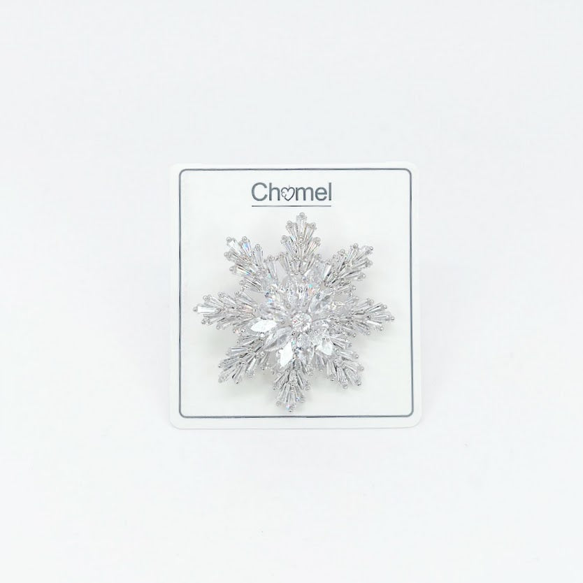 Snowflake Cubic Zirconia Brooch