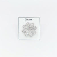 Clover Cubic Zirconia Brooch