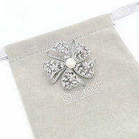 Petal Bow Freshwater Pearl Brooch