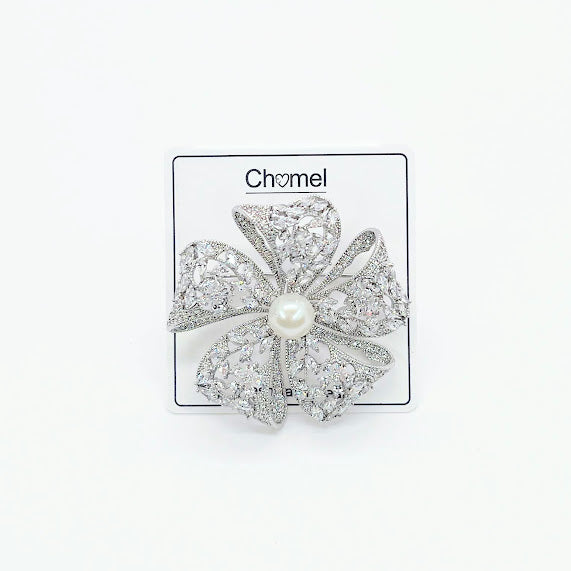 Petal Bow Freshwater Pearl Brooch