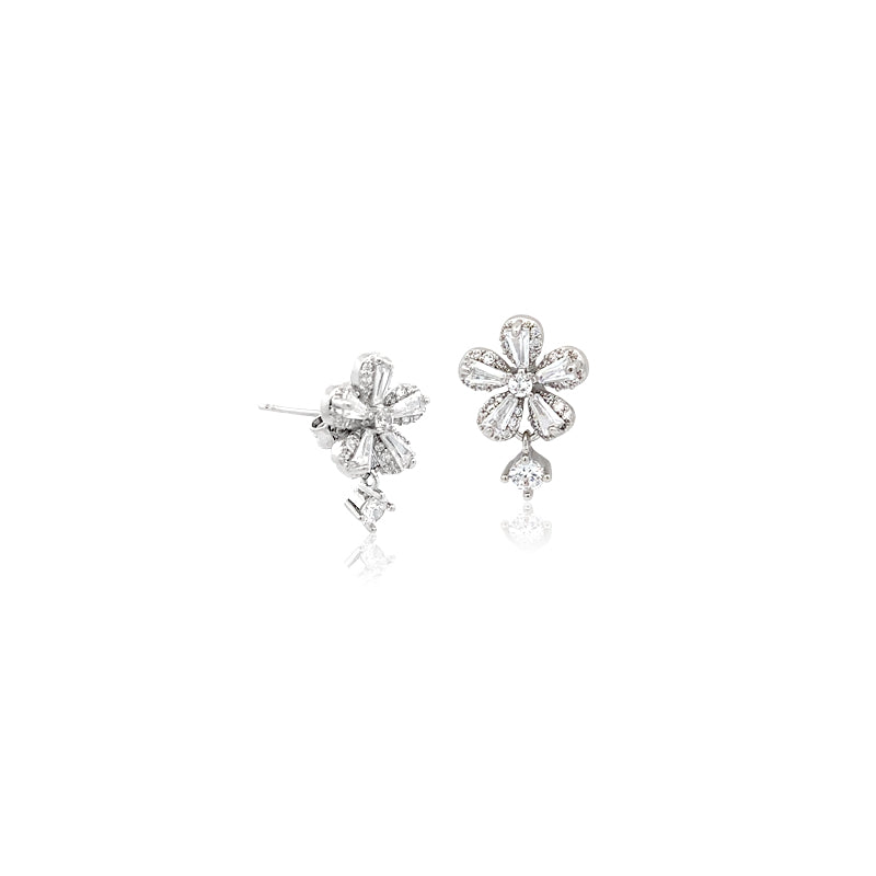 Flower Cubic Zirconia Earrings