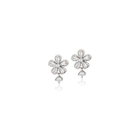 Flower Cubic Zirconia Earrings