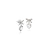 Ribbon Cubic Zirconia Earrings