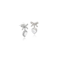 Ribbon Cubic Zirconia Earrings