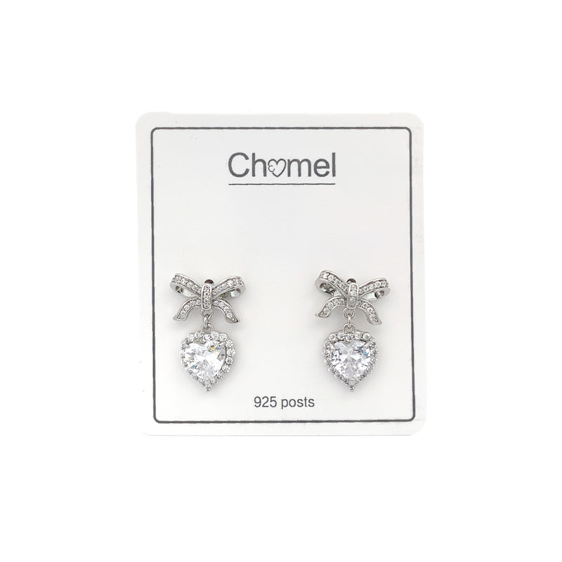 Ribbon Cubic Zirconia Earrings