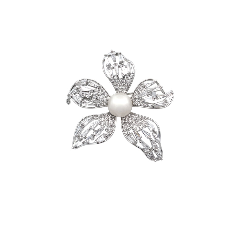 Flower Freshwater Pearl Brooch