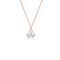 Flower Simulated Moonstone Necklace