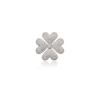 Clover Cubic Zirconia Brooch