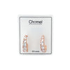 Cubic Zirconia Hoop Stud Earrings