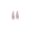 Cubic Zirconia Hoop Stud Earrings